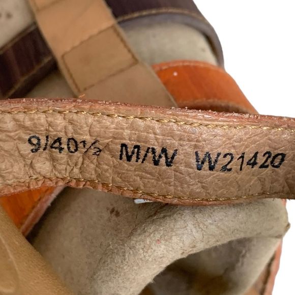 Vintage Born Rue Multicolor Leather Sandals Size 9 - Picture 12 of 14